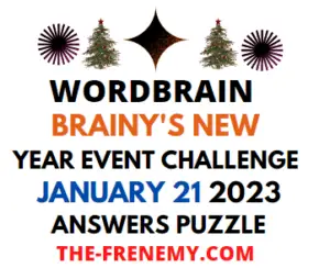 WordBrain Brainys New Year Event Challenge January 21 2023 Answers