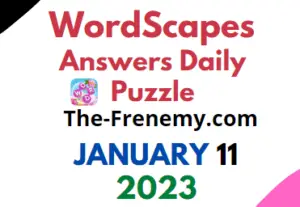 Wordscapes Daily Puzzle Challenge January 11 2023 Answers and Solution