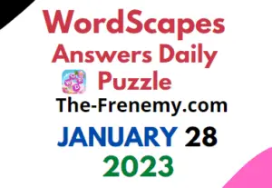 Wordscapes Daily Puzzle January 28 2023 Answers and Solution