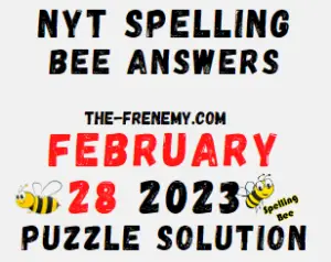 Nyt Spelling Bee Answers for february 28 2023 Solution