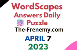 Wordscapes April 7 2023 Daily Puzzle Answers for Today