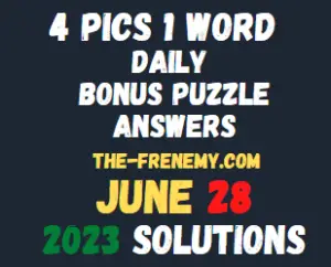 4 Pics 1 Word Daily June 28 2023 Answers for Today