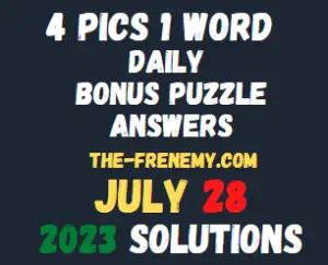 4 Pics 1 Word Daily Bonus Puzzle July 28 2023 Answers