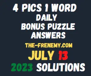 4 Pics 1 Word Daily Puzzle July 13 2023 Answers for Today