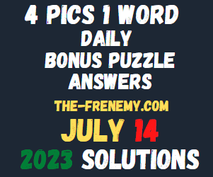 4 Pics 1 Word Daily Puzzle July 14 2023 Answers for Today