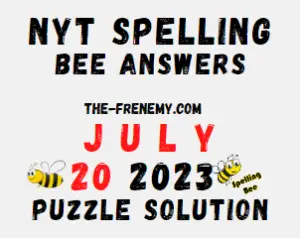 NYT Spelling Bee Answers July 20 2023