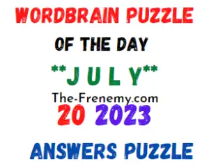 WordBrain Puzzle of the Day July 20 2023 Answers