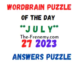 WordBrain Puzzle of the July 27 2023 Answers