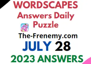 Wordscapes July 28 2023 Answers for Today