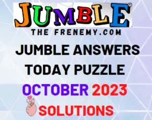 Daily Jumble Puzzle Answers for October 2023