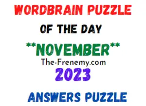 WordBrain Puzzle of the Day November 2023 Answers