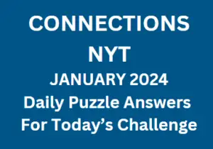 Nyt Connections Puzzle for January 2024 Answers