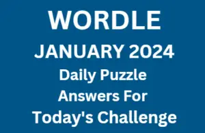 Wordle Answers for January 2024 Answers