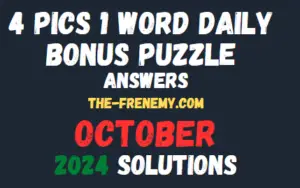 4 Pics 1 Word Daily Puzzle October 2024 Answers