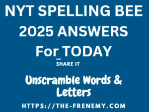 Daily Spelling Bee Answers for 2025 All Days