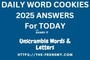 Daily Word Cookies Answers for 2025 All Days